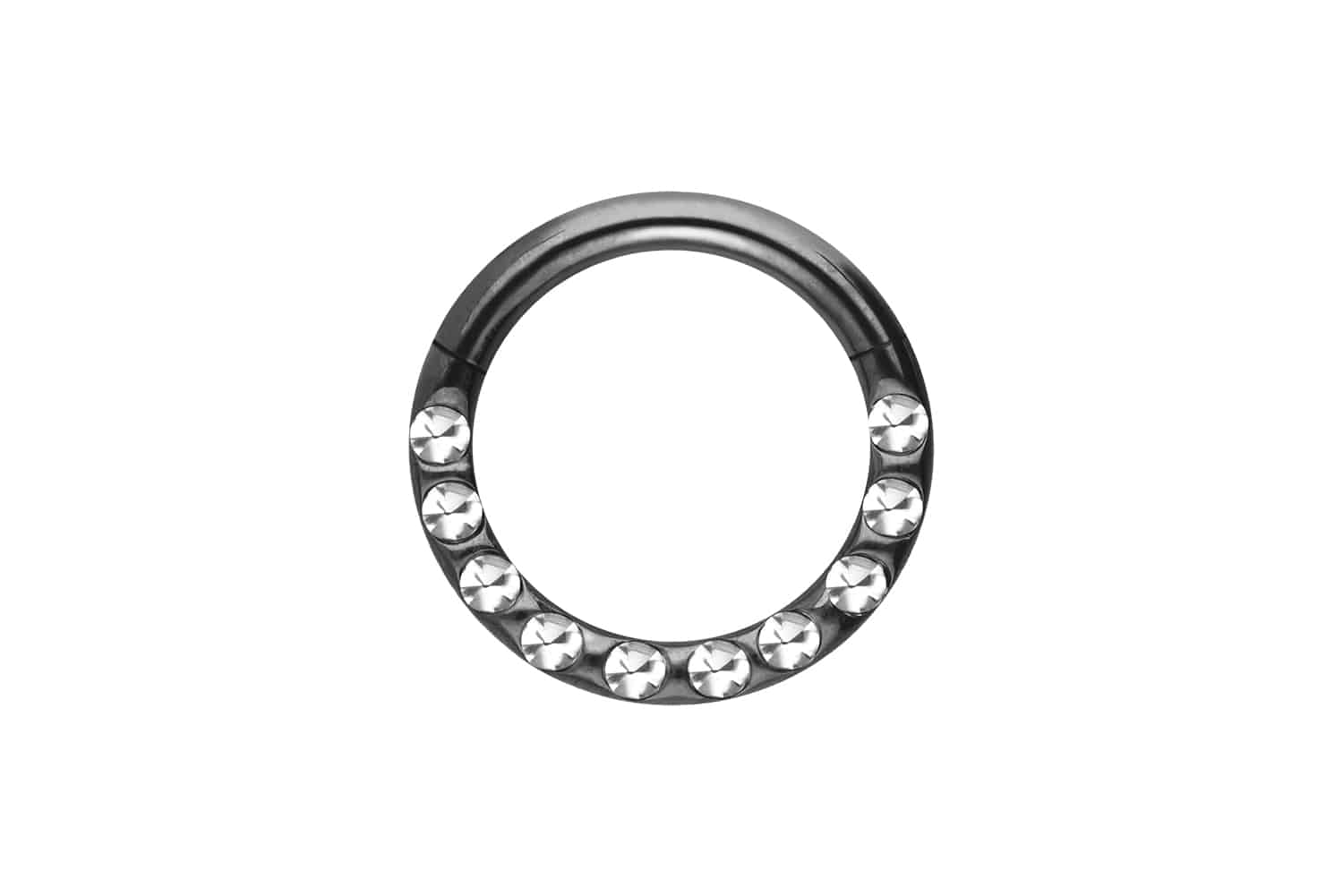 Chirurgenstahl Segmentring Clicker KRISTALLE + EPOXY